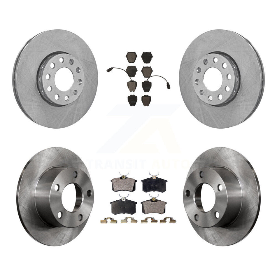 Front Rear Disc Brake Rotors And Ceramic Pads Kit For 2002 Volkswagen Passat FWD With Dual Piston Caliper K8T-101116