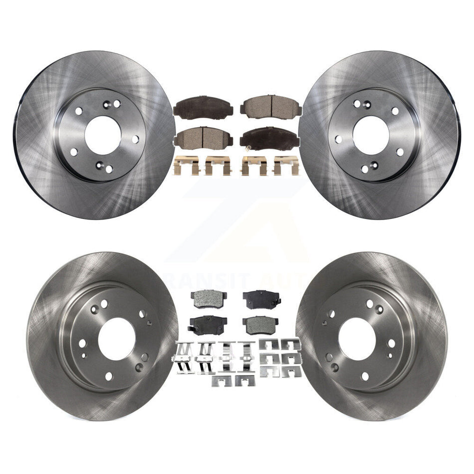 Front Rear Disc Brake Rotors And Ceramic Pads Kit For Acura CSX K8T-101142