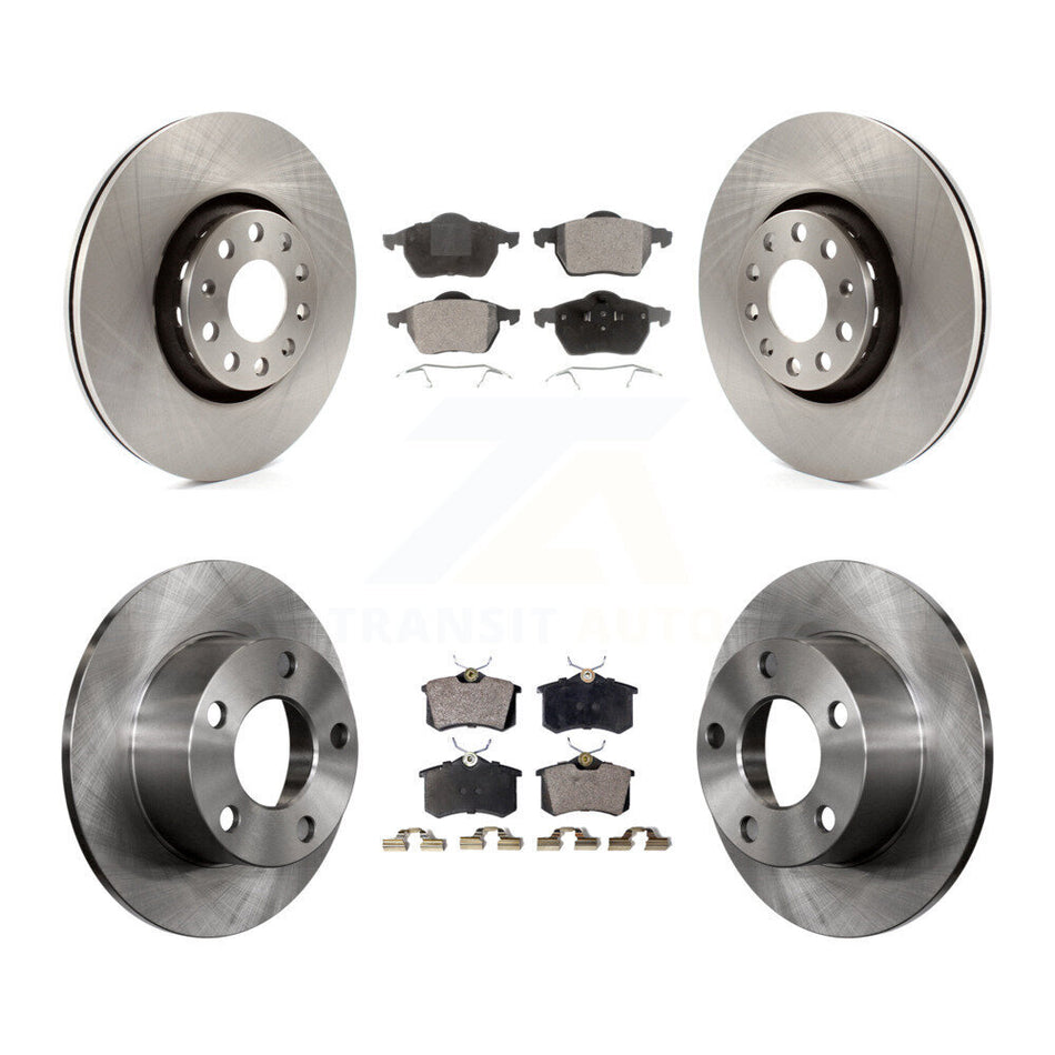 Front Rear Disc Brake Rotors And Ceramic Pads Kit For Audi A6 With 312mm Diameter Rotor K8T-101176