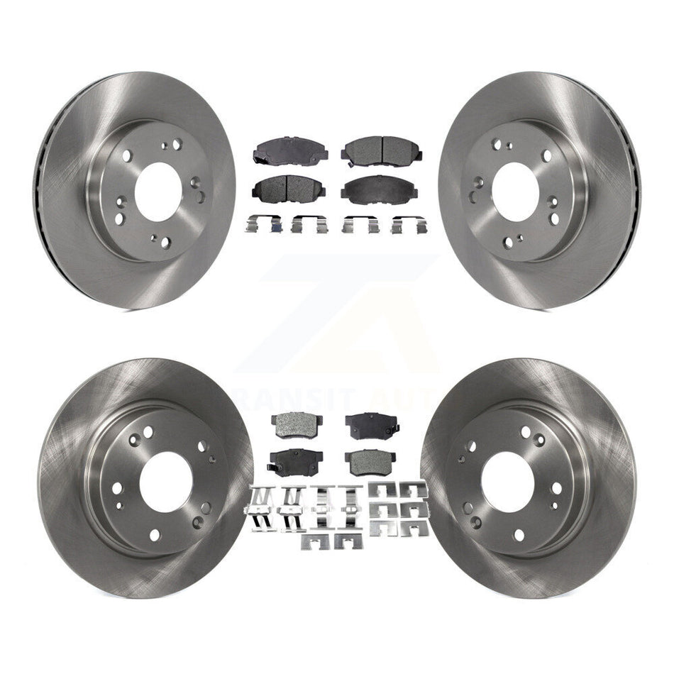 Front Rear Disc Brake Rotors And Ceramic Pads Kit For Honda Civic K8T-101200