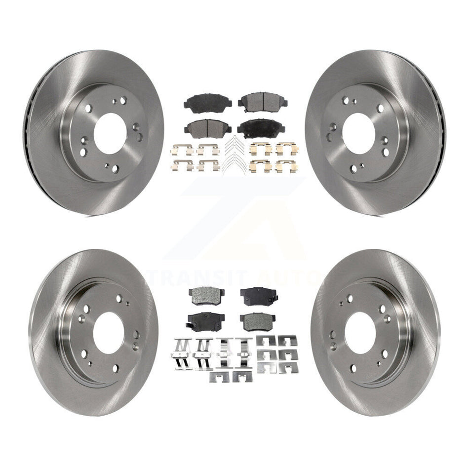 Front Rear Disc Brake Rotors And Ceramic Pads Kit For 2011-2015 Honda CR-Z K8T-101203