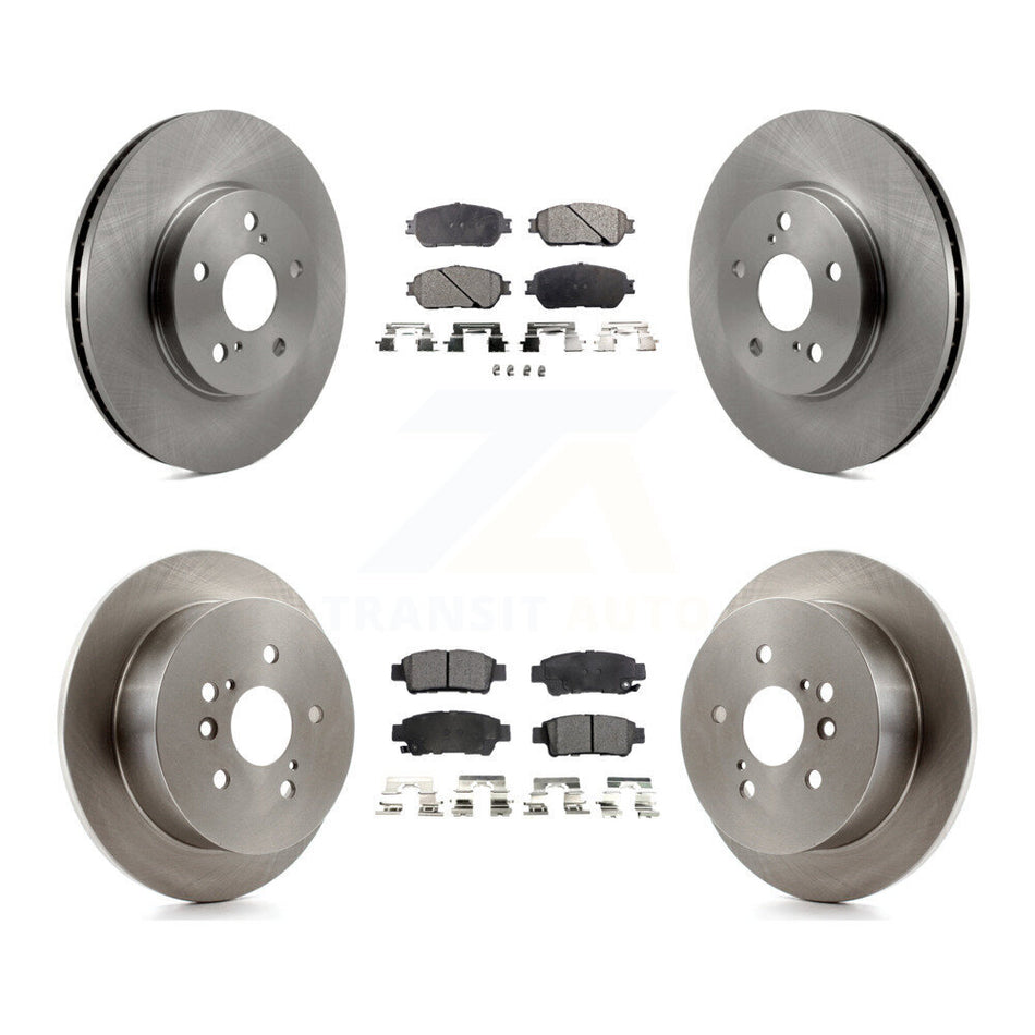 Front Rear Disc Brake Rotors And Ceramic Pads Kit For 2004-2010 Toyota Sienna K8T-101210