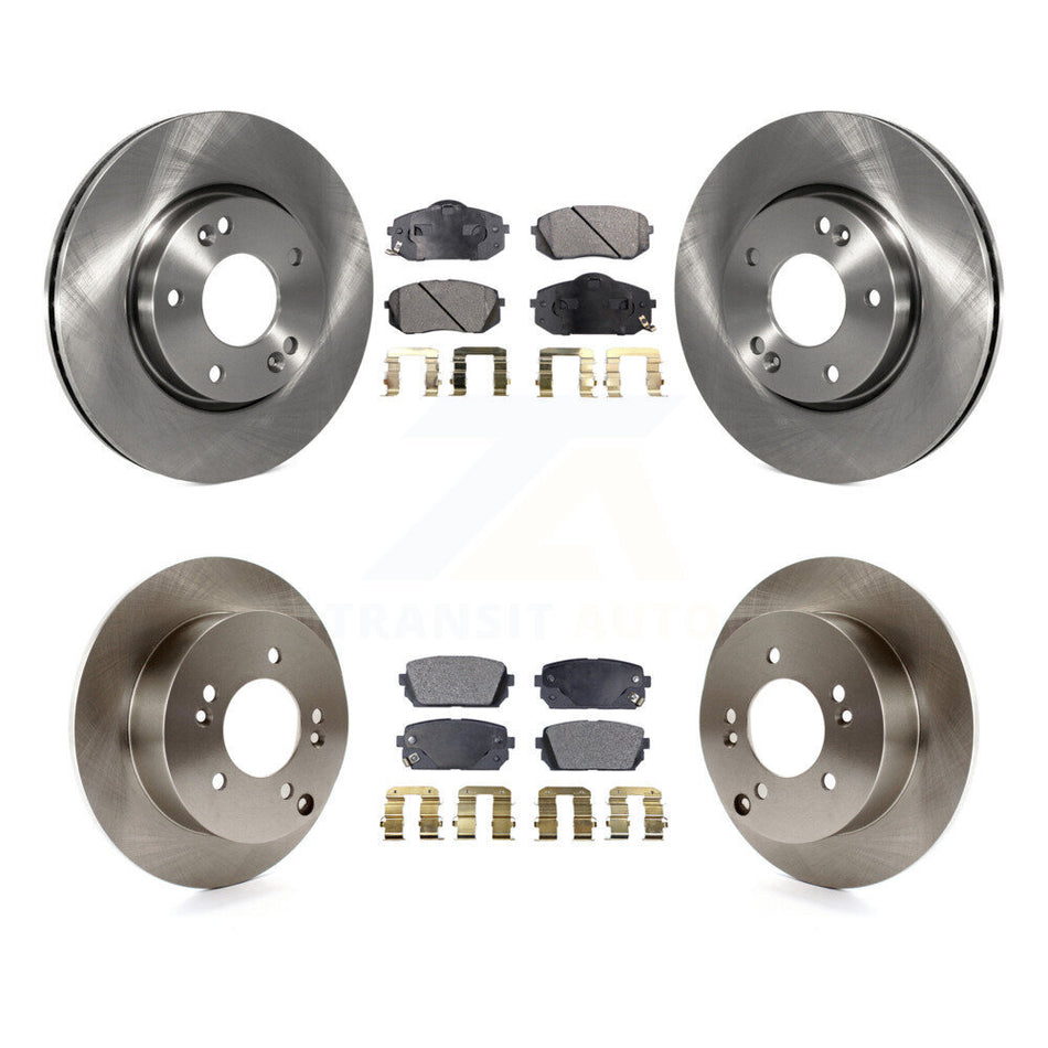 Front Rear Disc Brake Rotors And Ceramic Pads Kit For 2010-2012 Kia Rondo K8T-101211