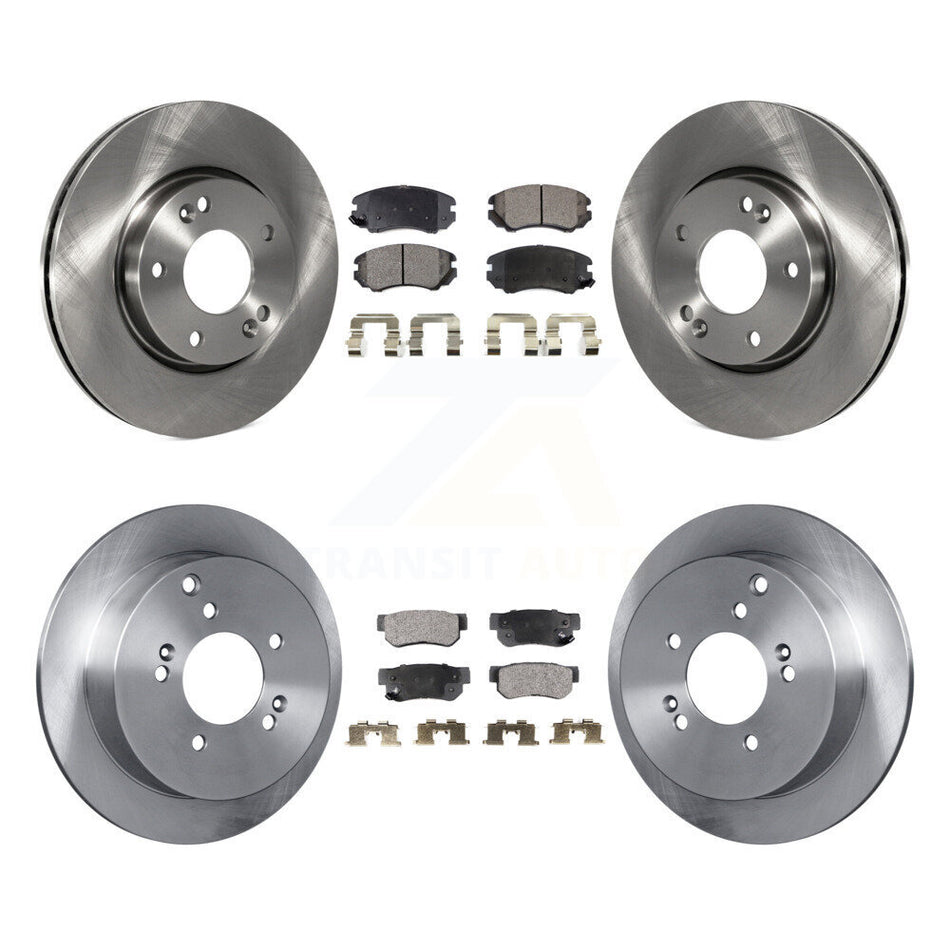 Front Rear Disc Brake Rotors And Ceramic Pads Kit For Kia Sportage Hyundai Tucson K8T-101215