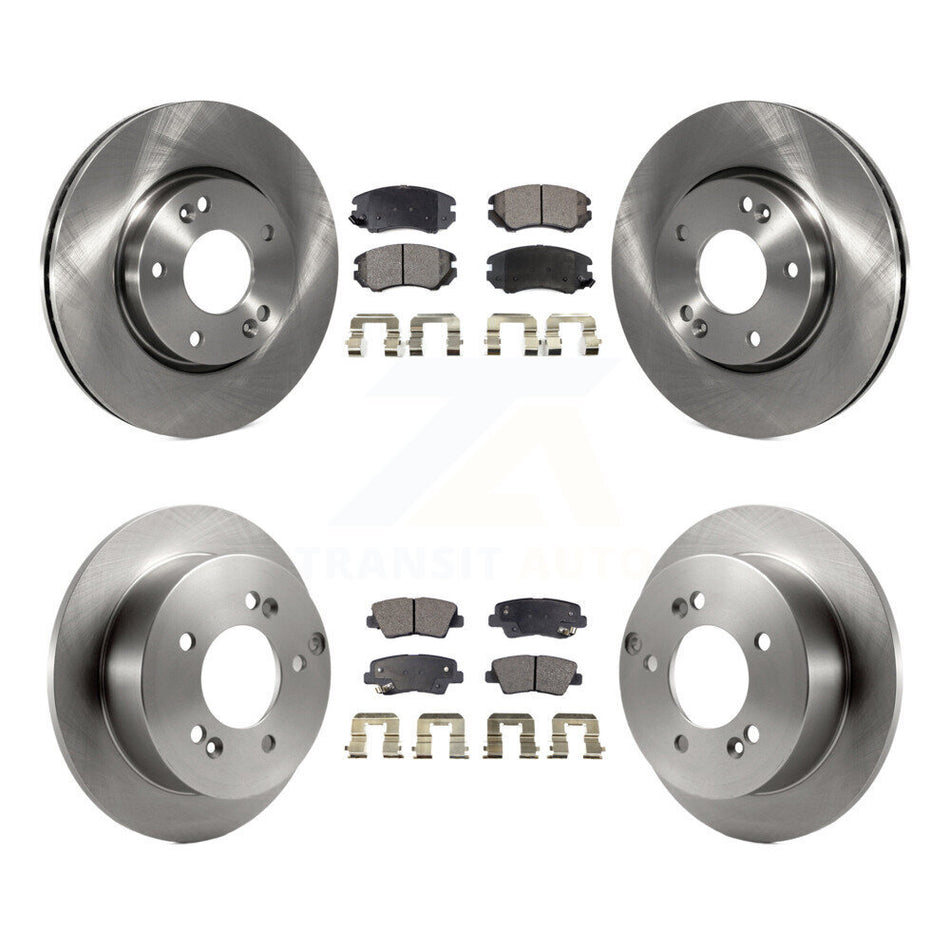 Front Rear Disc Brake Rotors And Ceramic Pads Kit For Hyundai Sonata 2.4L K8T-101216