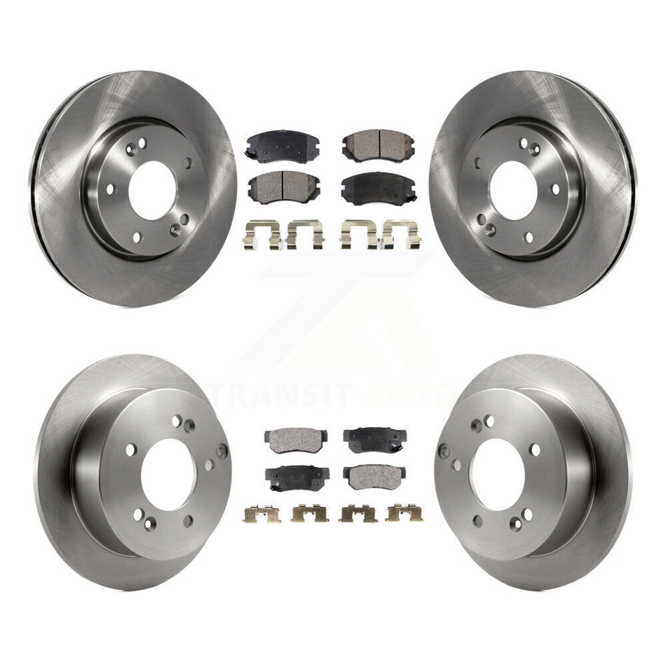 Front Rear Disc Brake Rotors And Ceramic Pads Kit For Hyundai Sonata Kia Sportage Tucson Optima Magentis K8T-101217