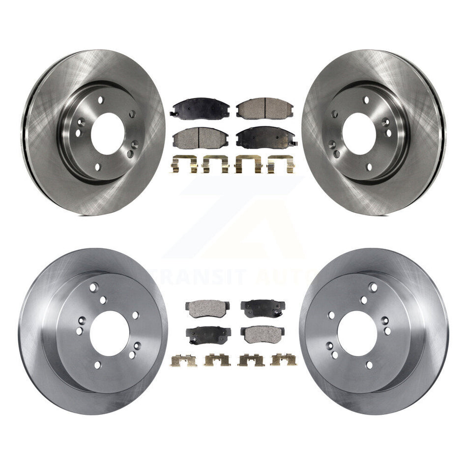Front Rear Disc Brake Rotors And Ceramic Pads Kit For 2001-2006 Hyundai Santa Fe With 276mm Diameter Rotor K8T-101219