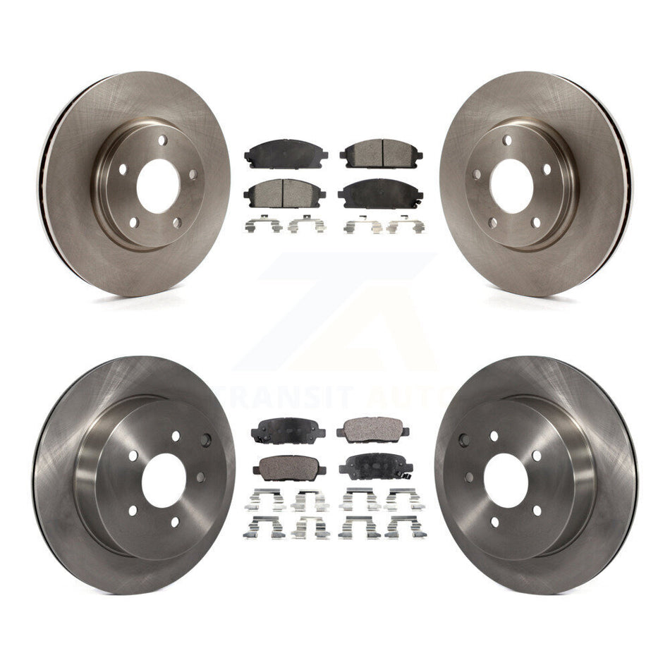 Front Rear Disc Brake Rotors And Ceramic Pads Kit For 2004-2009 Nissan Quest K8T-101232