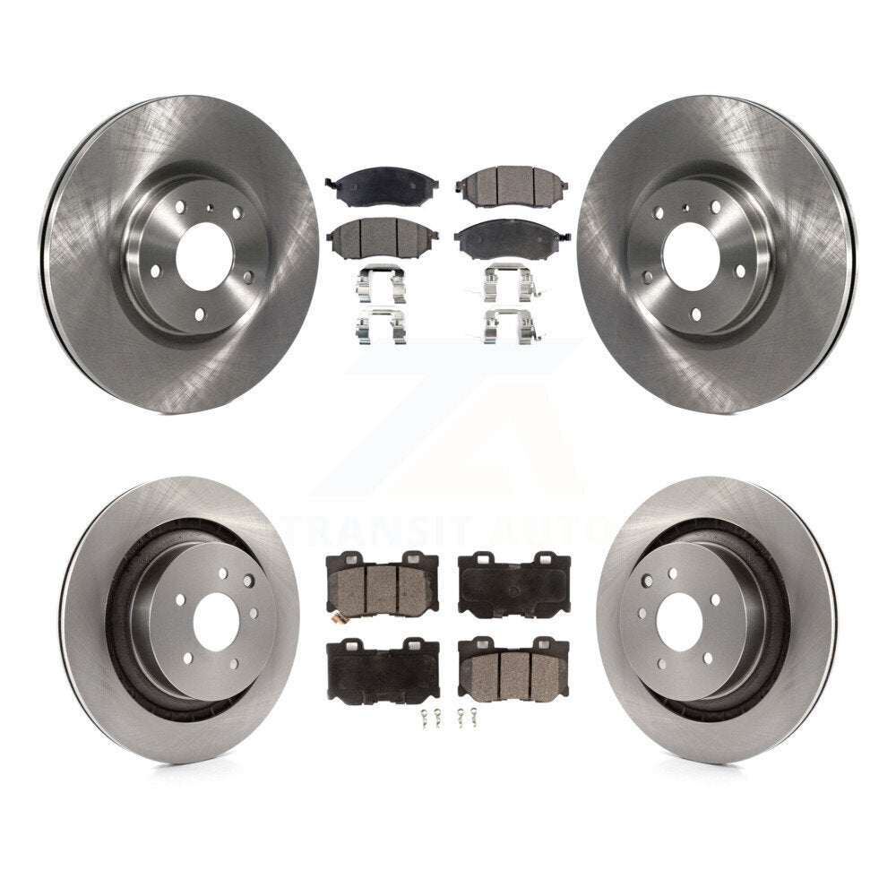 Front Rear Brake Rotor Ceramic Pad Kit For 2009-2020 Nissan 370Z With Dual Piston Caliper K8T-101287