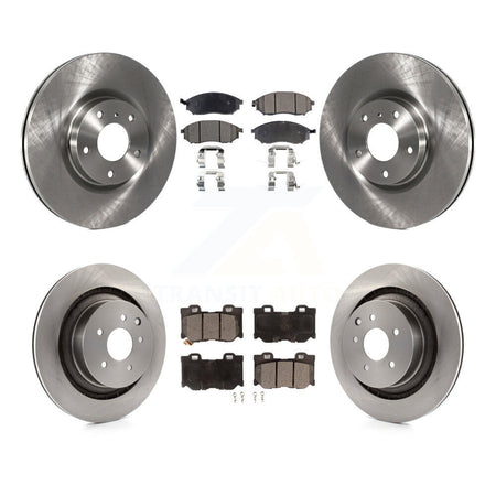 Front Rear Brake Rotor Ceramic Pad Kit For 2009-2020 Nissan 370Z With Dual Piston Caliper K8T-101287