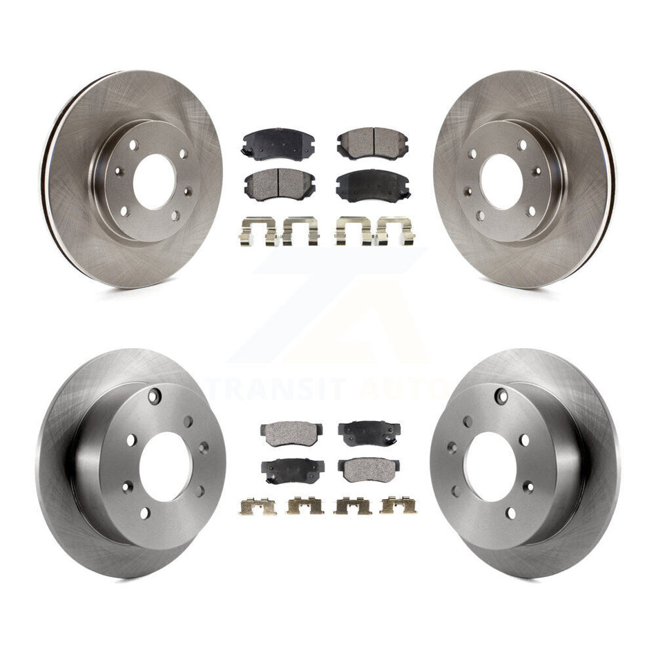 Front Rear Disc Brake Rotors And Ceramic Pads Kit For Kia Optima Hyundai Sonata Magentis K8T-101294