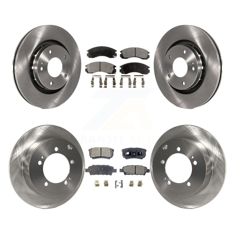 Front Rear Disc Brake Rotors And Ceramic Pads Kit For 2005-2006 Mitsubishi Outlander K8T-101301