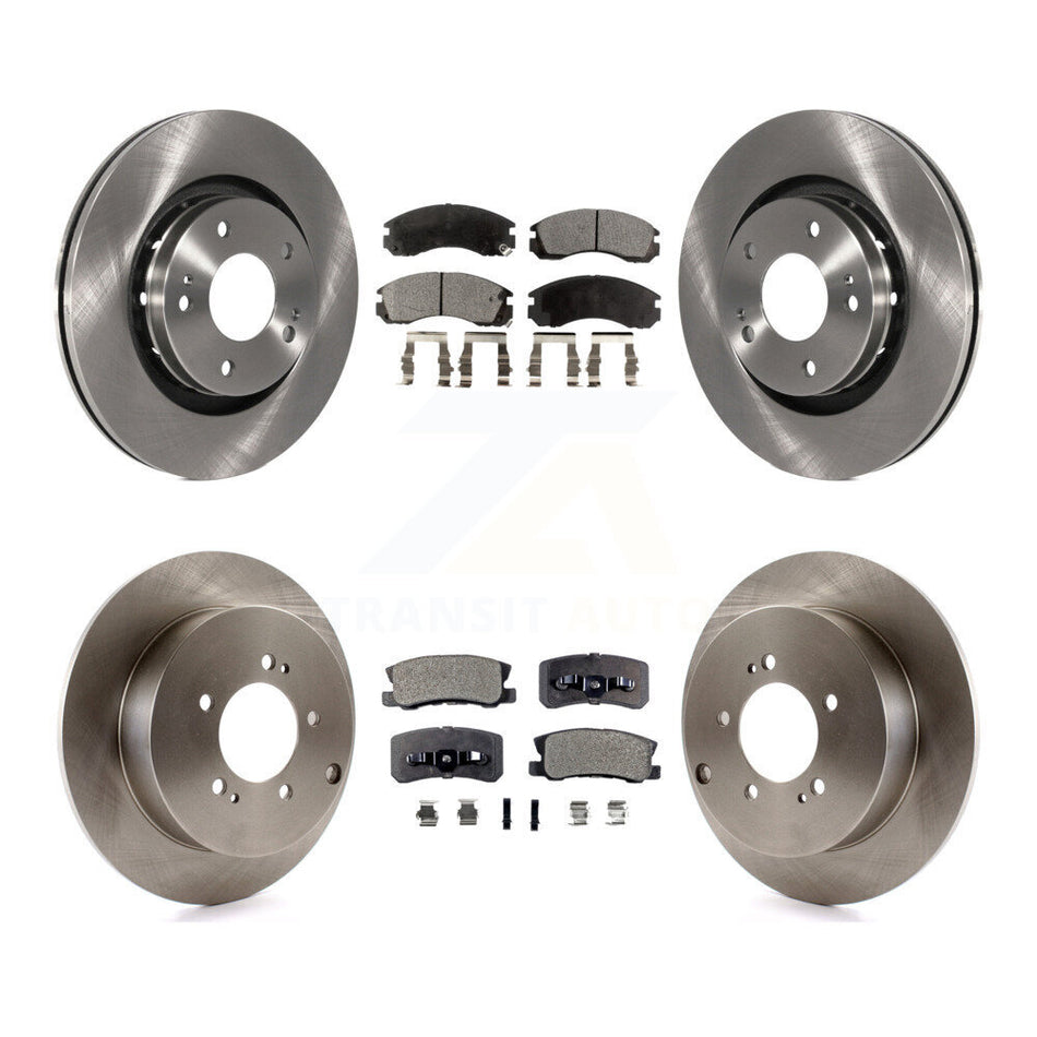 Front Rear Disc Brake Rotors And Ceramic Pads Kit For 2009 Mitsubishi Lancer Ralliart To 03 09 K8T-101302