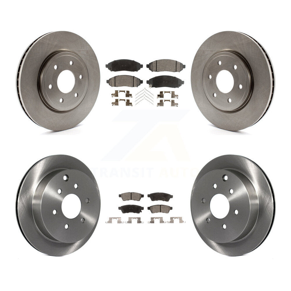 Front Rear Disc Brake Rotors And Ceramic Pads Kit For Nissan Frontier Xterra Suzuki Equator K8T-101312