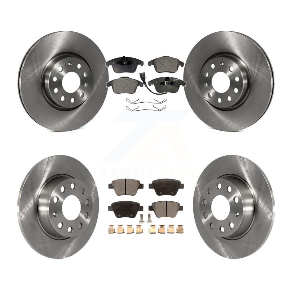Front Rear Disc Brake Rotors And Ceramic Pads Kit For Volkswagen Passat K8T-101326