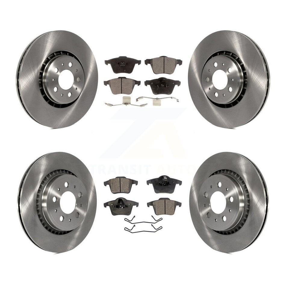 Front Rear Disc Brake Rotors And Ceramic Pads Kit For 2003-2014 Volvo XC90 With 336mm Diameter Rotor K8T-101332