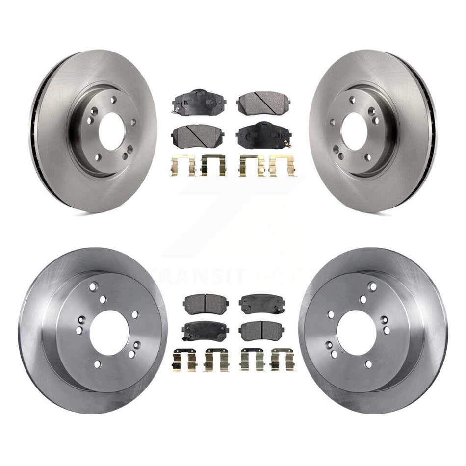 Front Rear Disc Brake Rotors And Ceramic Pads Kit For Hyundai Tucson Kia Sportage K8T-101346