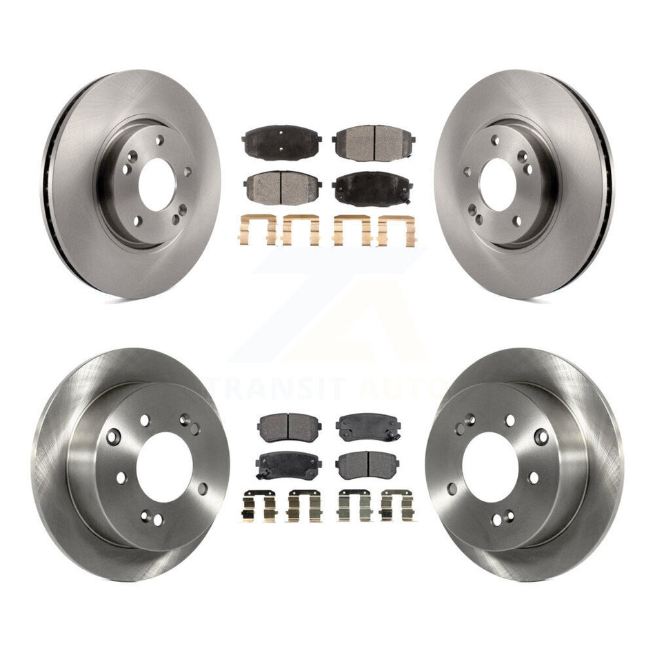 Front Rear Disc Brake Rotors And Ceramic Pads Kit For Kia Forte Koup Forte5 K8T-101348
