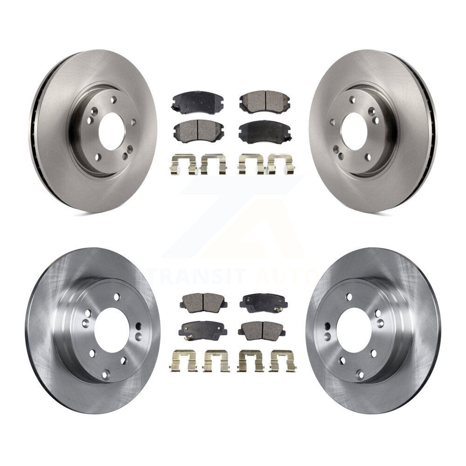Front Rear Disc Brake Rotors And Ceramic Pads Kit For Hyundai Sonata 3.3L K8T-101359