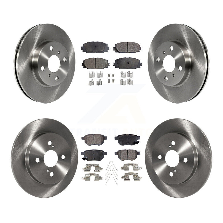 Front Rear Disc Brake Rotors And Ceramic Pads Kit For 2012-2013 Toyota Yaris L LE K8T-101375