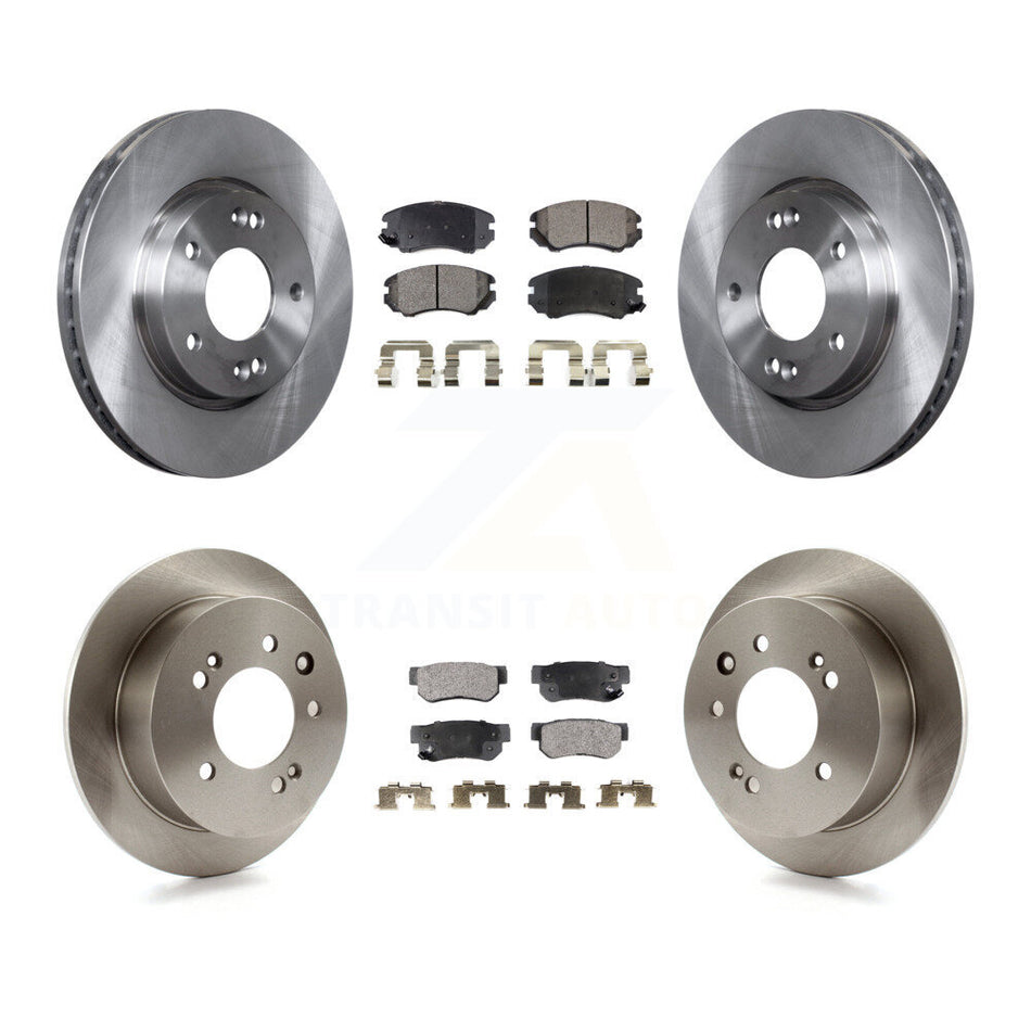 Front Rear Disc Brake Rotors And Ceramic Pads Kit For Hyundai Elantra K8T-101390