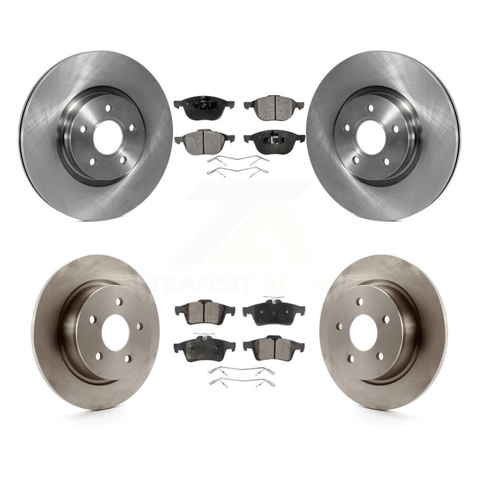 Front Rear Disc Brake Rotors And Ceramic Pads Kit For 2014 Ford Connect 104.8" wheel base K8T-101411