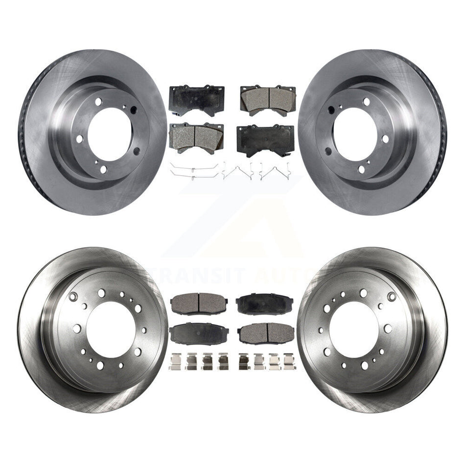 Front Rear Disc Brake Rotors And Ceramic Pads Kit For Toyota Tundra Sequoia Lexus LX570 Land Cruiser K8T-101424