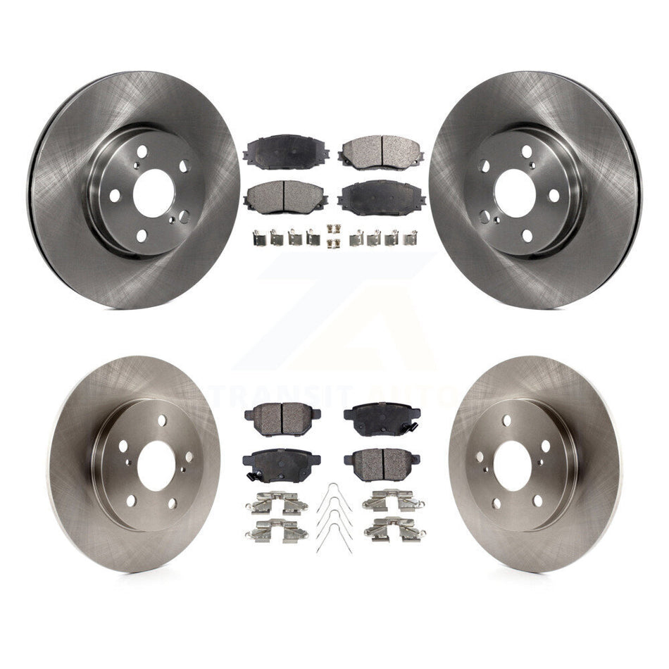 Front Rear Brake Rotor & Ceramic Pad Kit For Toyota Matrix With 279mm Diameter K8T-101442