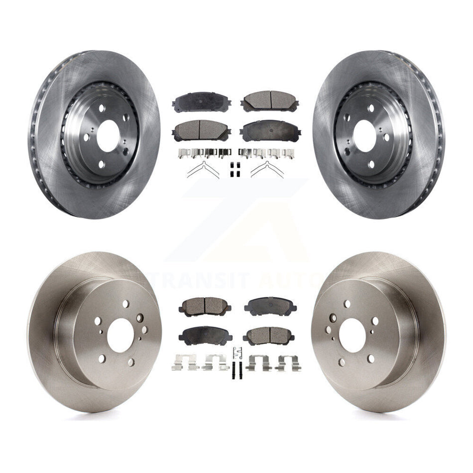 Front Rear Disc Brake Rotors And Ceramic Pads Kit For 2008-2013 Toyota Highlander K8T-101447