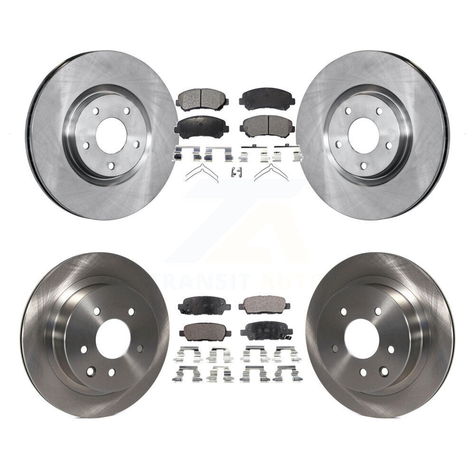 Front Rear Disc Brake Rotors And Ceramic Pads Kit For 2014-2017 Nissan Juke Nismo RS K8T-101454