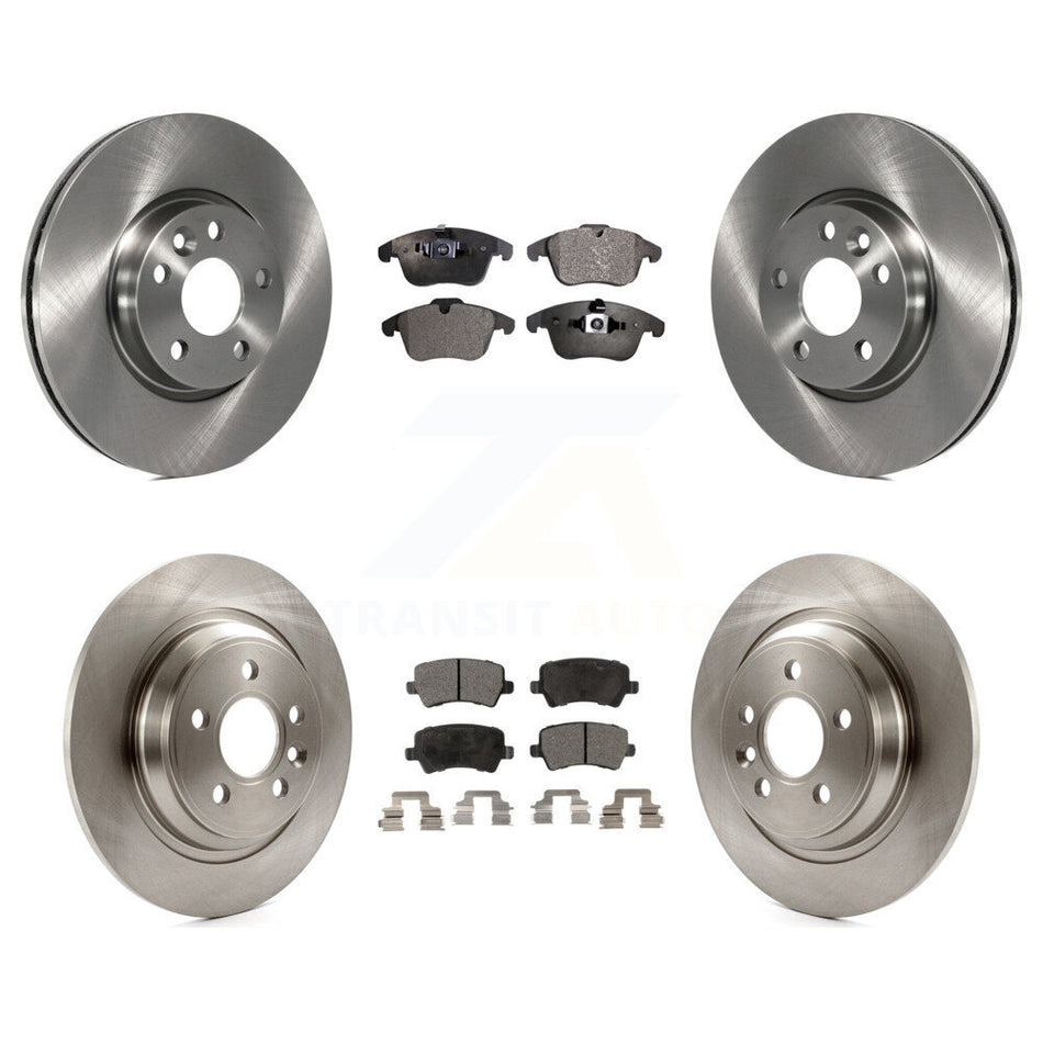 Front Rear Disc Brake Rotors And Ceramic Pads Kit For 2013-2014 Volvo S60 With 300mm Diameter Rotor K8T-101497