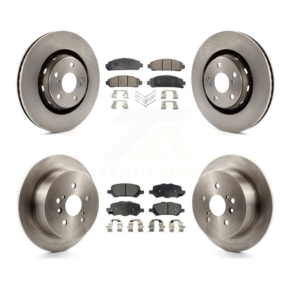 Front Rear Disc Brake Rotors And Ceramic Pads Kit For 2009-2016 Toyota Venza K8T-101500