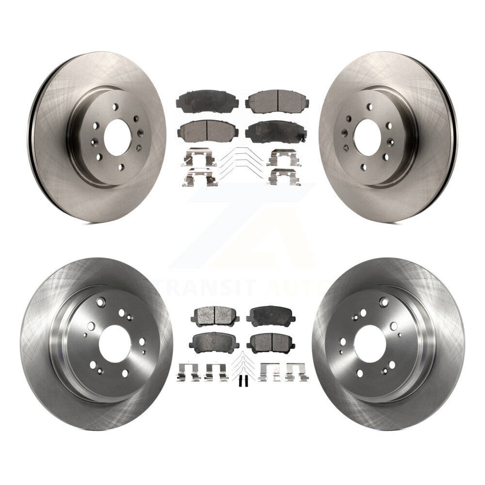 Front Rear Disc Brake Rotors And Ceramic Pads Kit For 2011-2014 Honda Odyssey K8T-101502