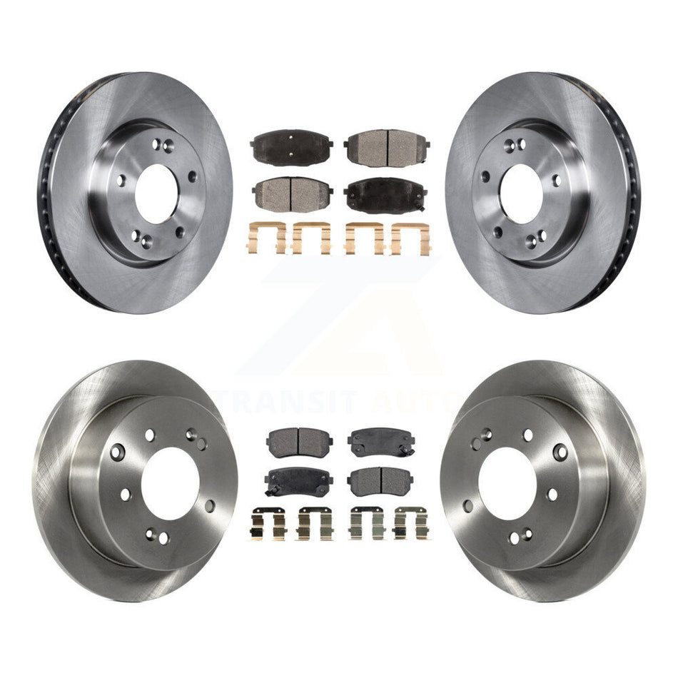 Front Rear Disc Brake Rotors And Ceramic Pads Kit For Kia Forte Koup Forte5 K8T-101507