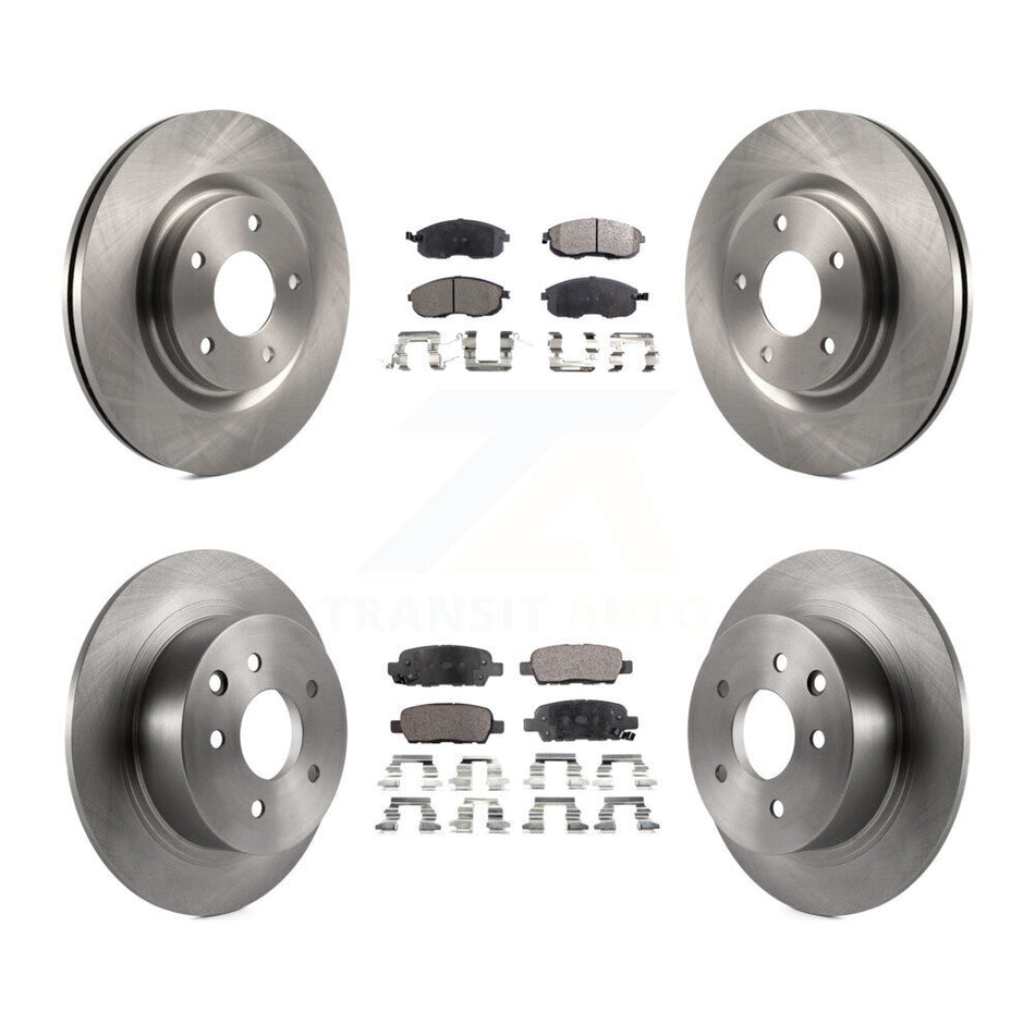 Front Rear Disc Brake Rotors And Ceramic Pads Kit For Nissan Sentra Juke K8T-101524
