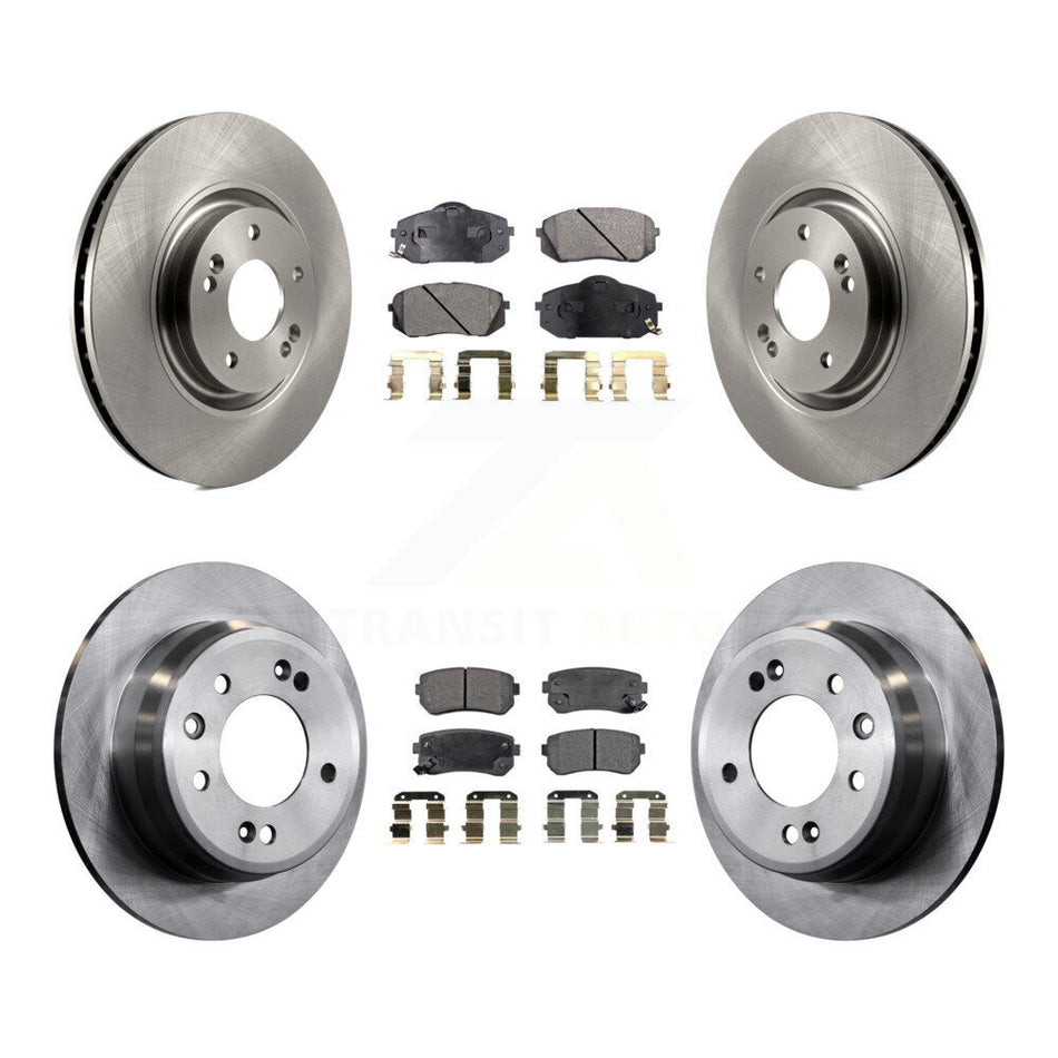Front Rear Disc Brake Rotors And Ceramic Pads Kit For 2015 Hyundai Tucson FWD with FUEL CELL EV (FCEV) engine K8T-101533