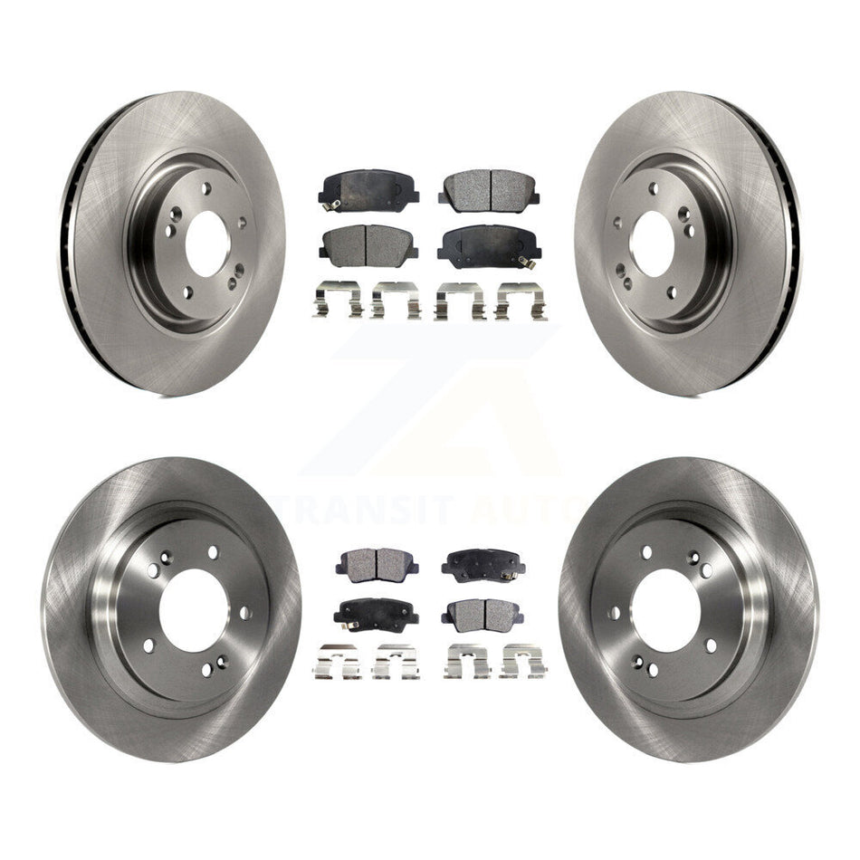 Front Rear Disc Brake Rotors And Ceramic Pads Kit For 2013-2015 Kia Optima 2.0L With Electric Parking K8T-101536
