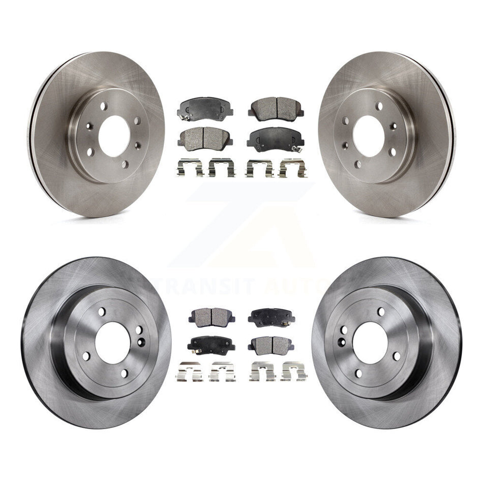 Front Rear Disc Brake Rotors And Ceramic Pads Kit For Hyundai Accent Kia Rio K8T-101559