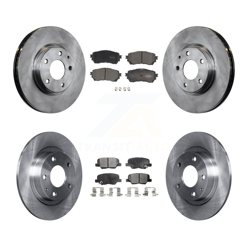 Front Rear Disc Brake Rotors And Ceramic Pads Kit For Mazda 6 K8T-101568