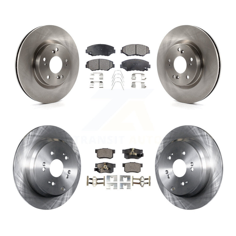 Front Rear Disc Brake Rotors And Ceramic Pads Kit For 2012-2016 Honda CR-V FWD K8T-101574
