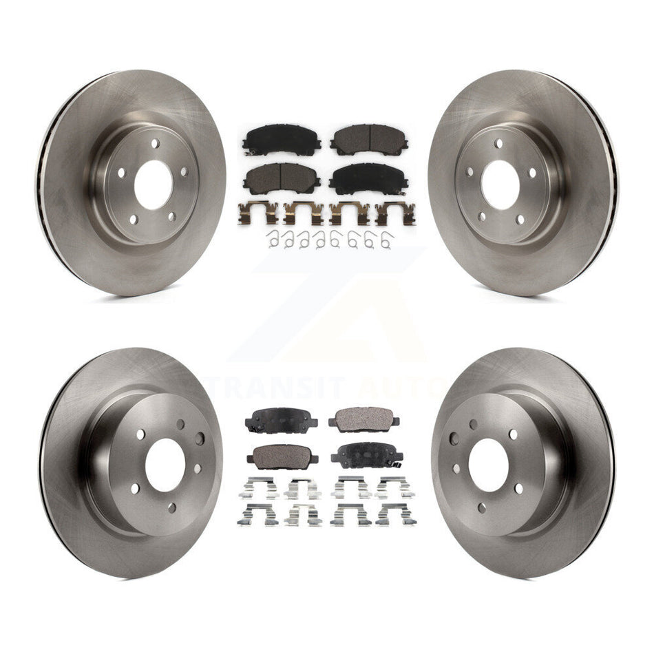 Front Rear Disc Brake Rotors And Ceramic Pads Kit For 2016-2017 INFINITI QX50 K8T-101580