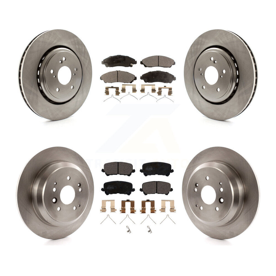 Front Rear Disc Brake Rotors And Ceramic Pads Kit For 2014-2016 Acura MDX K8T-101582