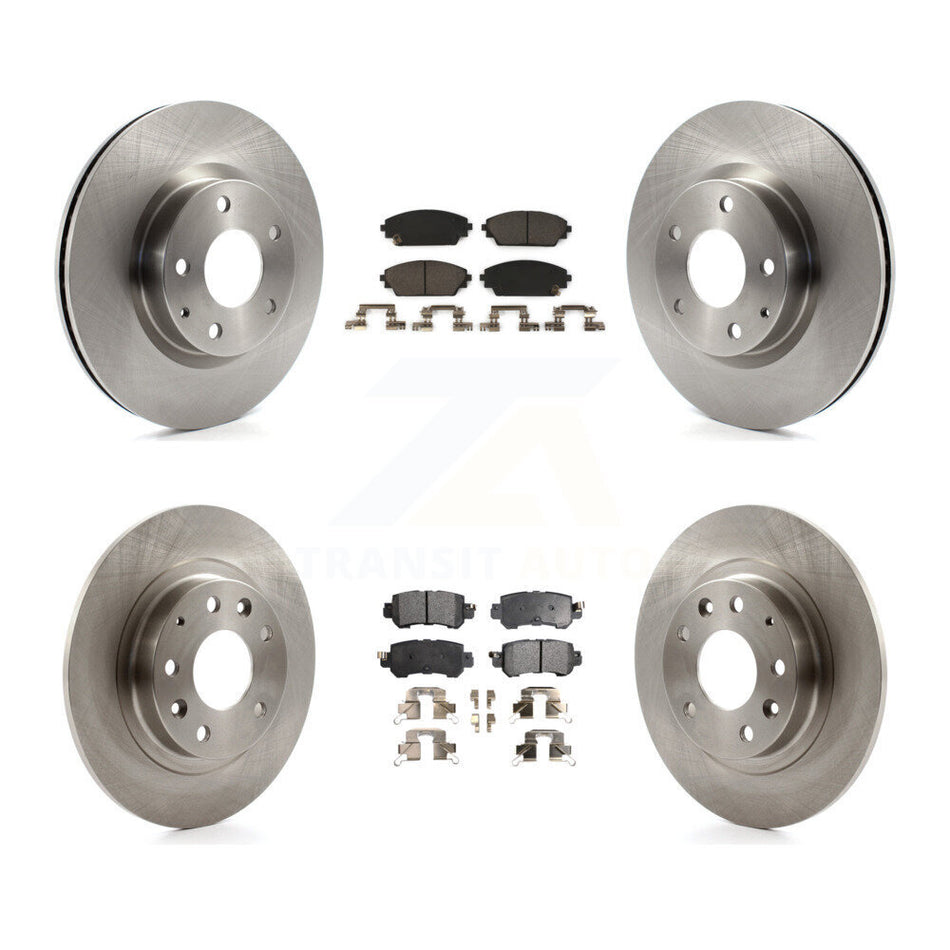 Front Rear Disc Brake Rotors And Ceramic Pads Kit For 2016-2018 Mazda CX-3 AWD K8T-101588