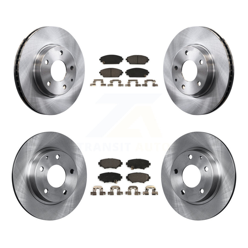 Front Rear Disc Brake Rotors And Ceramic Pads Kit For Mazda 3 Sport K8T-101591