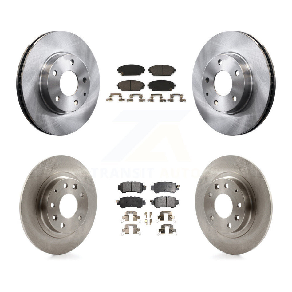 Front Rear Disc Brake Rotors And Ceramic Pads Kit For 2016-2018 Mazda CX-3 FWD K8T-101592