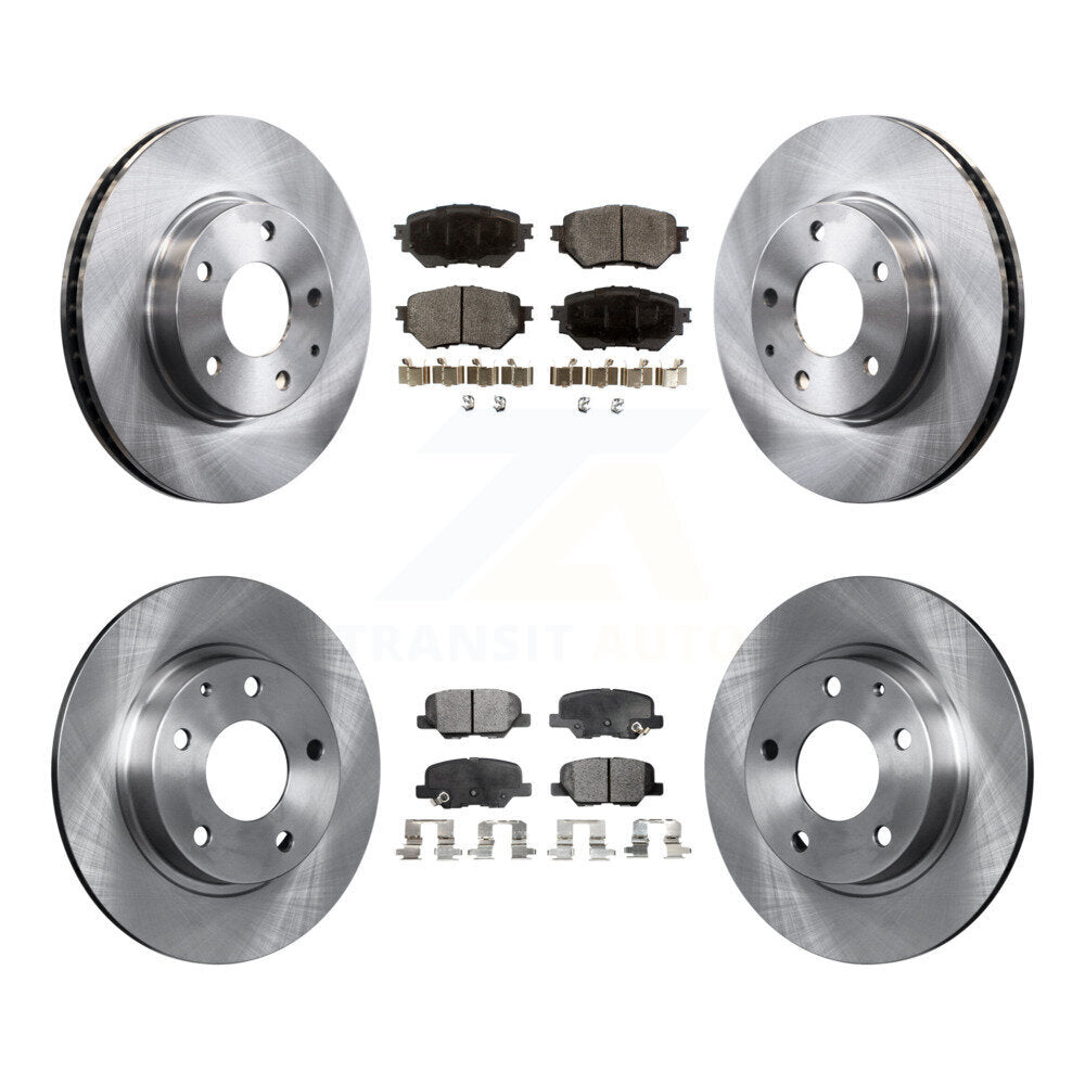 Front Rear Disc Brake Rotors And Ceramic Pads Kit For Mazda 3 Sport K8T-101593