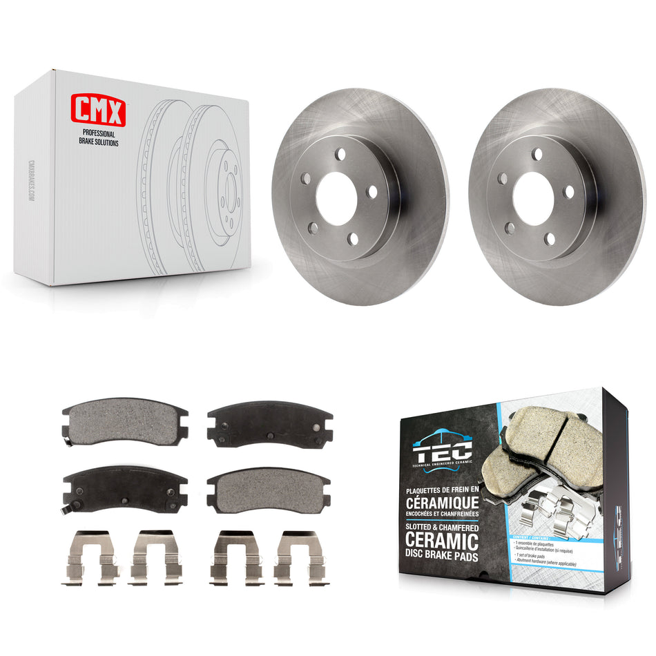 Rear Disc Brake Rotors And Ceramic Pads Kit For Cadillac DeVille Buick Park Avenue Seville Pontiac Bonneville K8T-101623