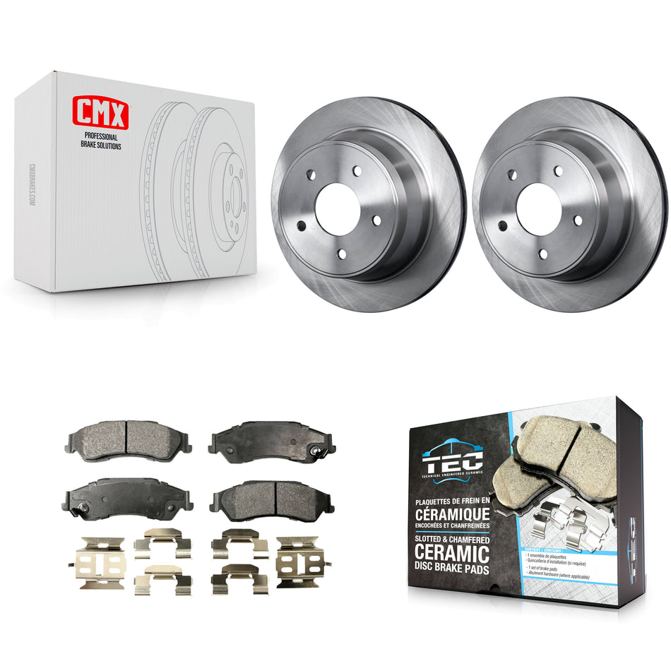 Rear Disc Brake Rotors And Ceramic Pads Kit For Chevrolet S10 Blazer GMC Sonoma Jimmy Oldsmobile Bravada Isuzu Hombre K8T-101624