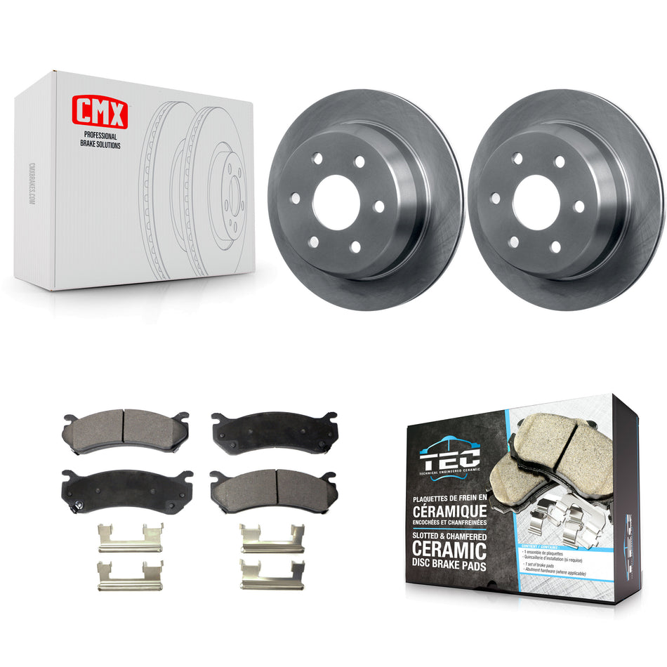 Rear Disc Brake Rotors And Ceramic Pads Kit For 2003-2003 Chevrolet Silverado 2500 HD Suburban GMC Sierra K8T-101625