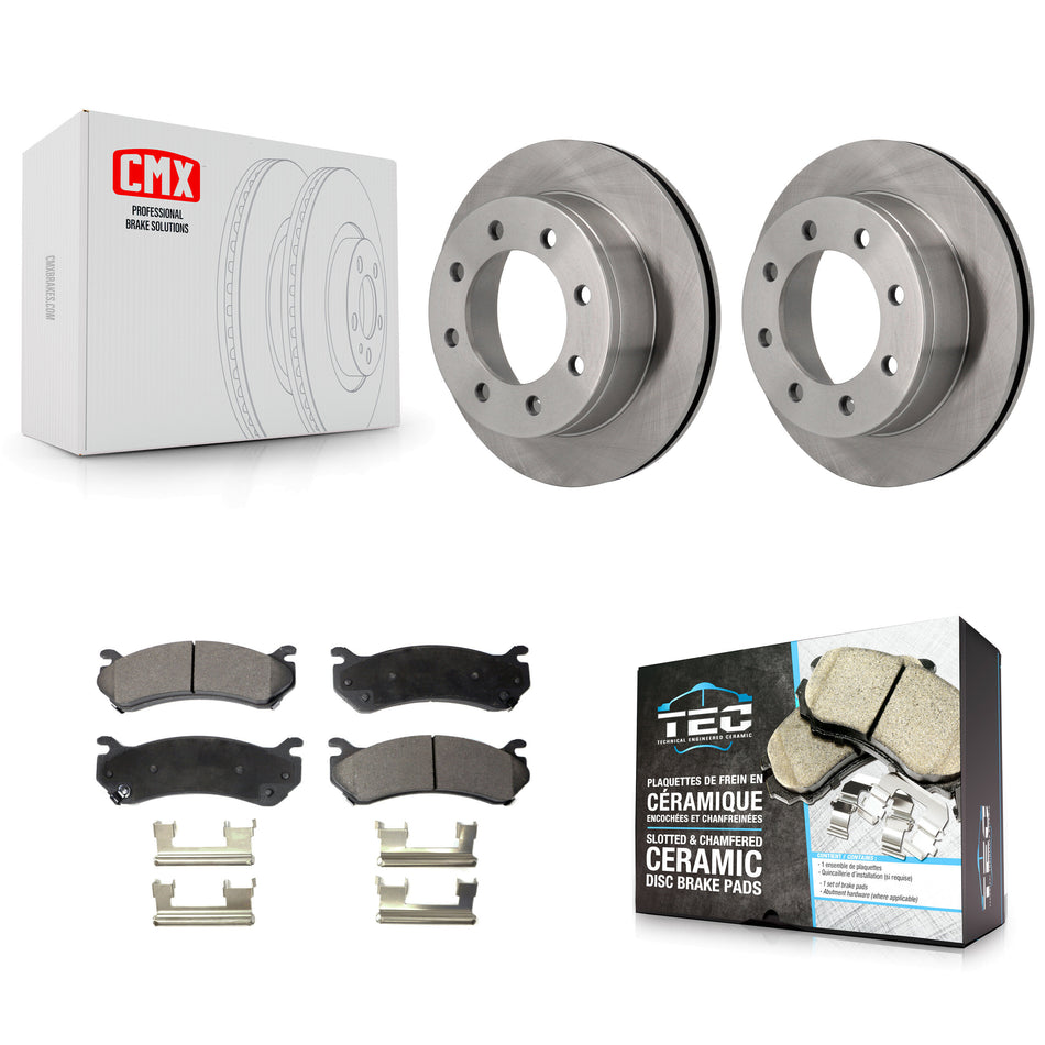 Rear Disc Brake Rotors And Ceramic Pads Kit For Chevrolet Silverado 2500 HD GMC Sierra 3500 Classic Suburban Yukon XL Avalanche K8T-101629